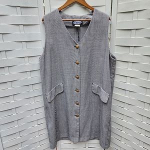 Vintage Clues Collections Houndstooth Jumper V-neck Dress